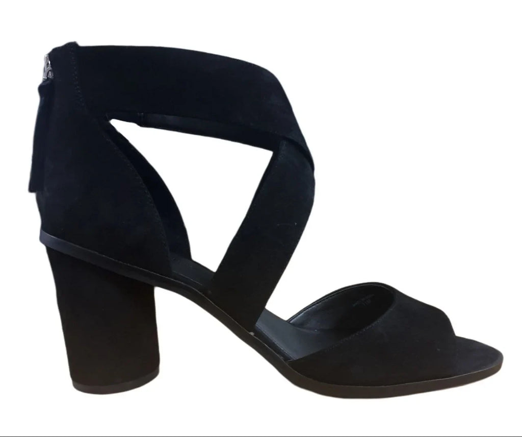 Black, Suede Women's REBECCA 11 Leight Sandals, Kid MINKOFF