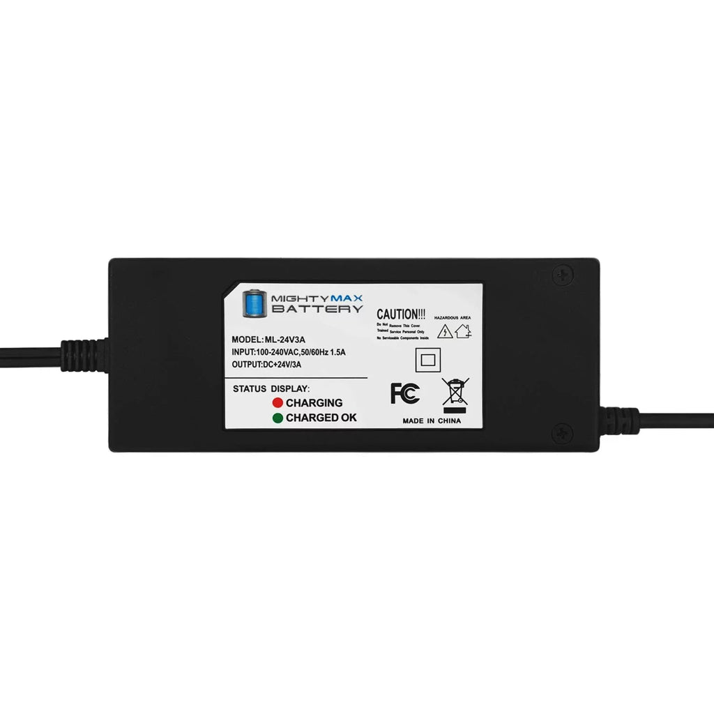 Charger 3Amp Electric 24V Scooter C3 Typhoon Bruno Battery