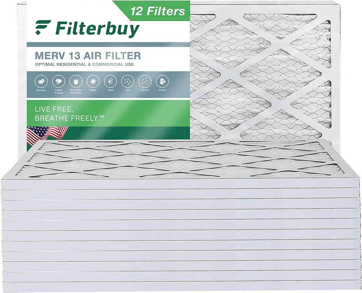 AC Furnace Pleated (12-Pack) HVAC MERV Filterbuy 20x36x1 Air 13 Filters