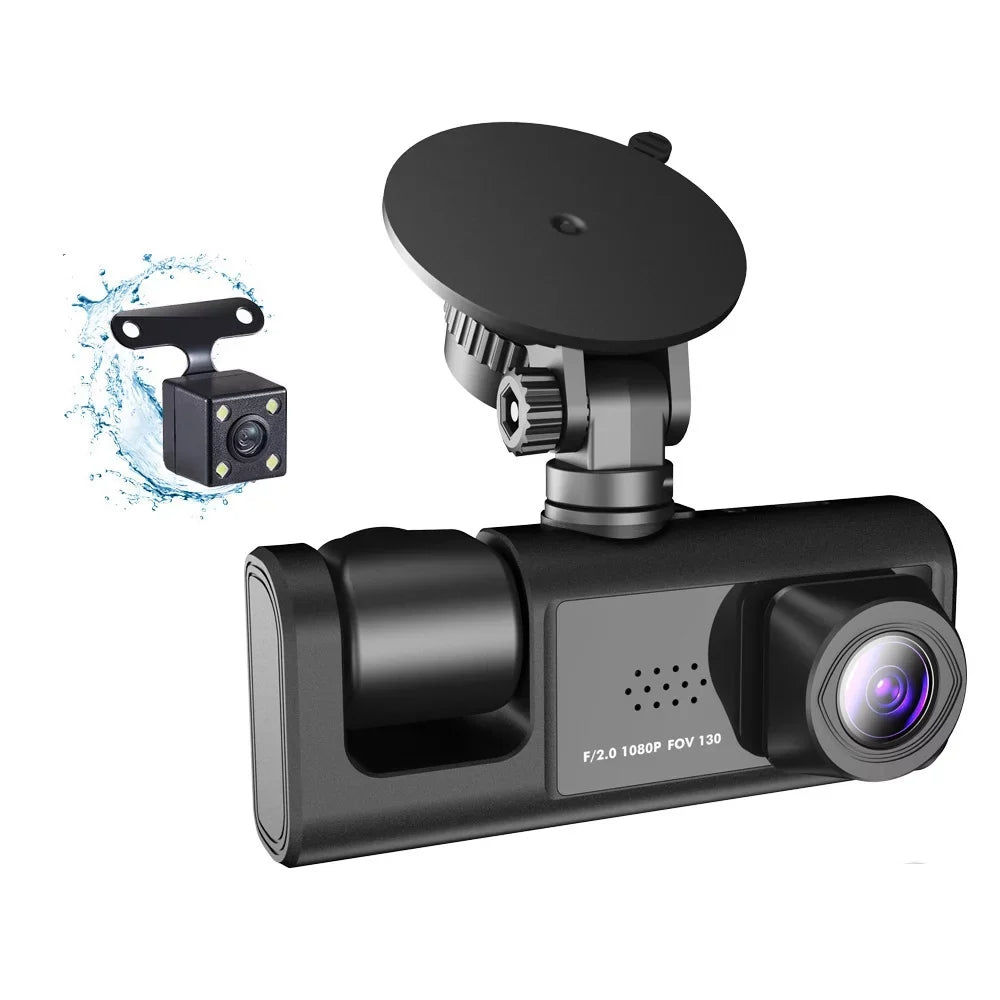 Cam Dash Car Rearview Recorder and WiFi Mirror Video Auto Features 3 Clear Interconnection, with Safety Pinnaco Cameras,