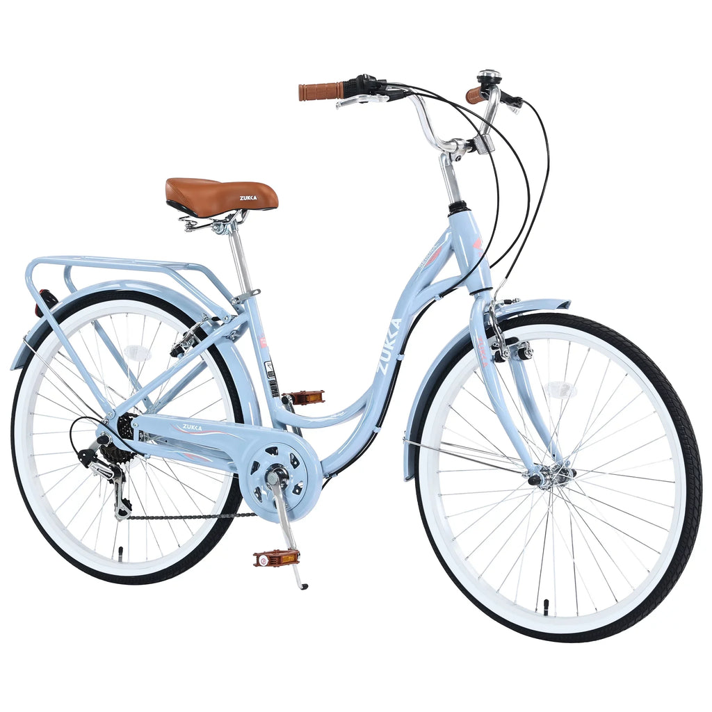 7-Speed for Bike Blue Adult 26" Women,