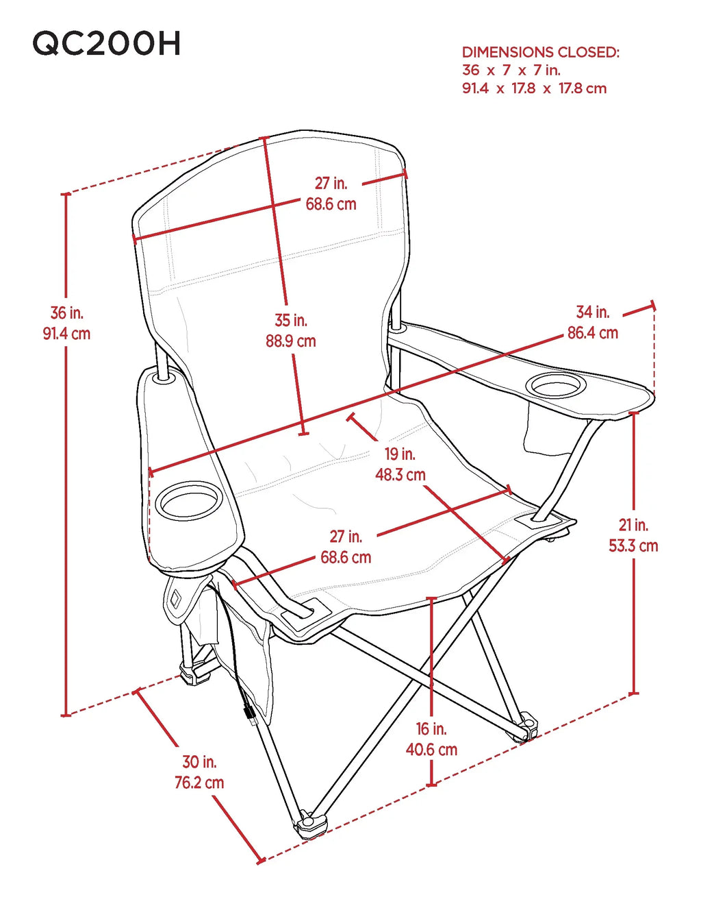 Heated Deluxe chair Quad