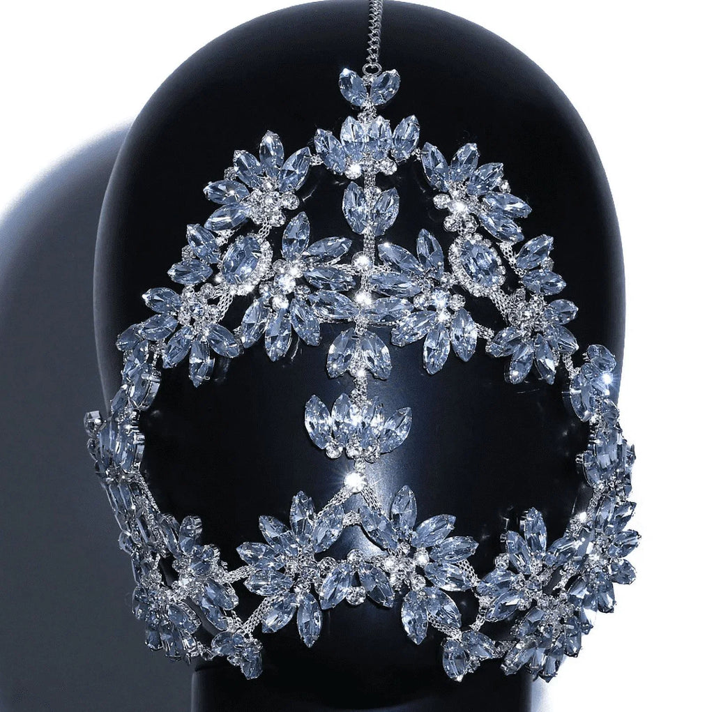 Masks Chain for Mask Women Crystal Halloween Masquerade Mask Face Face Rhinestone