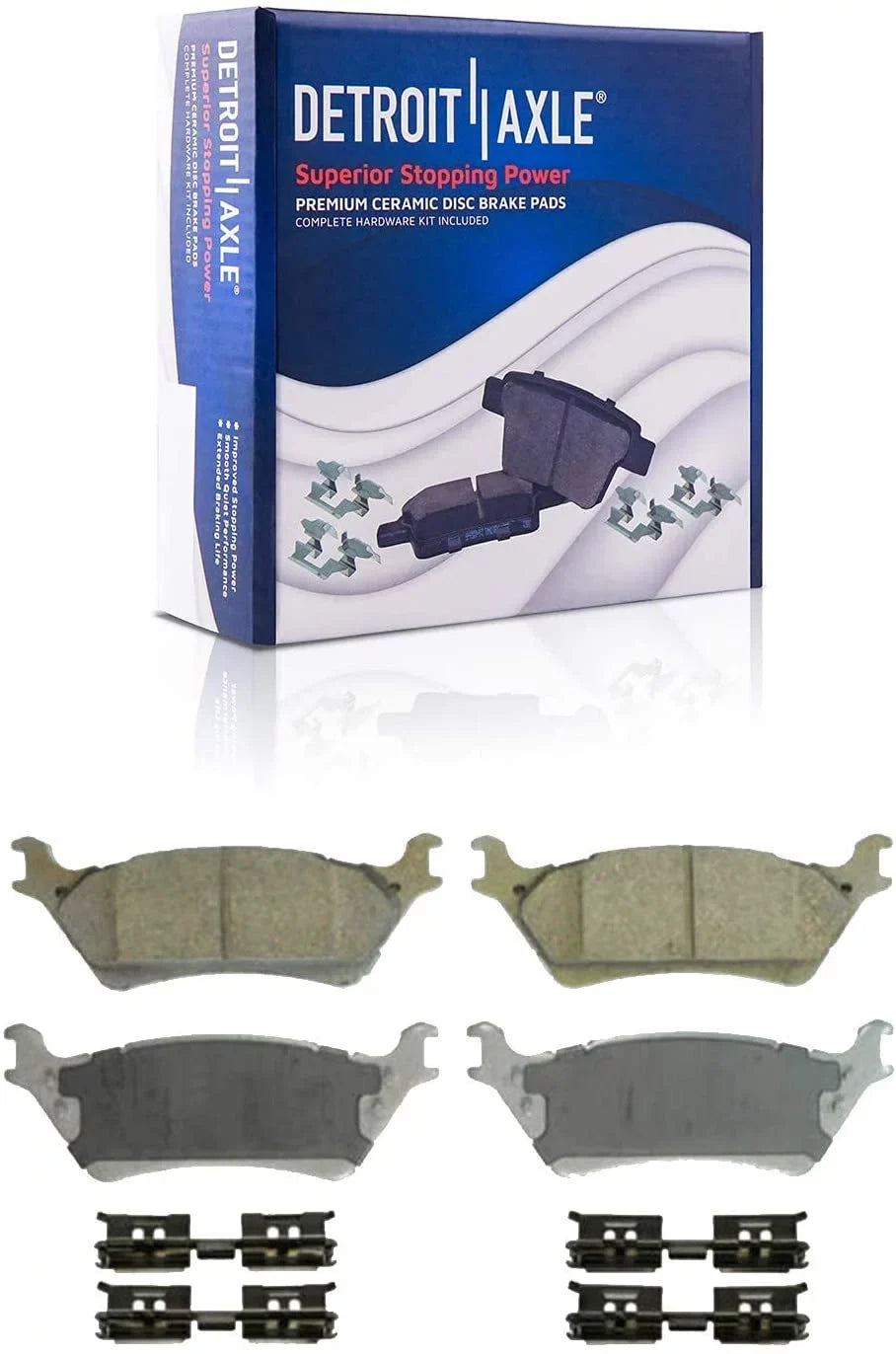 2019 2012-2020 Ford Brakes Lugs Rear 2018 Pads 2016 Axle 2013 2017 Brake Brake Kit : 6 Detroit Rotor Rotors 2015 Ceramic for Disc - 13.70" F-150 Replacement 2014