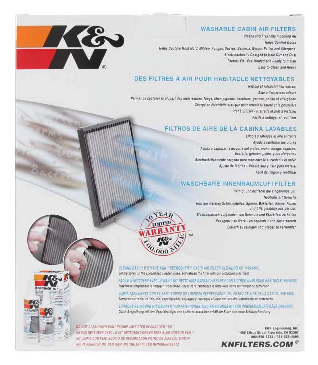 for and TOYOTA Toyota, Reusable K&N 2001-2007 RX Incoming Washable Cabin Filter select: & LEXUS VF2008 Air Fits your Freshens Air Lexus HIGHLANDER, Cleans 1999-2003