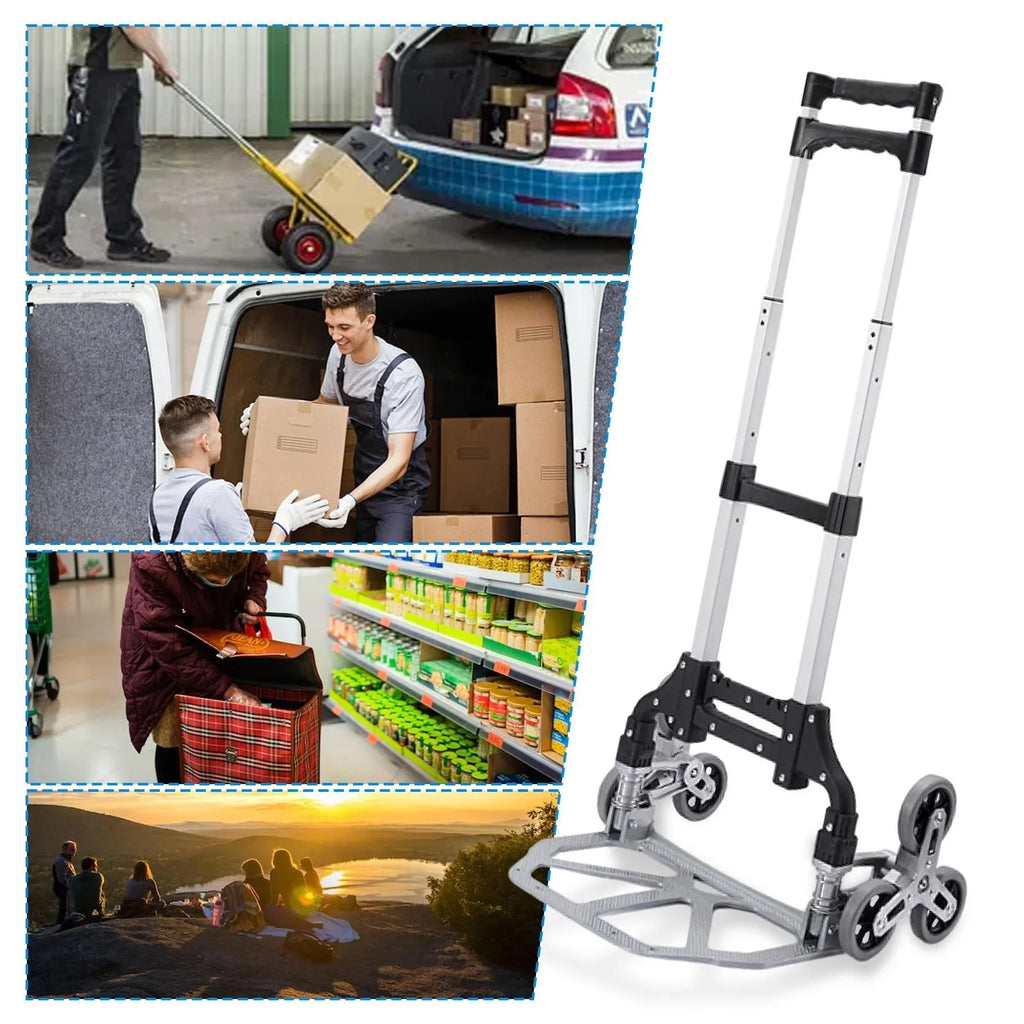 Distribution Warehouse Luggage, Truck Travel, Workplace, Shopping, For Stairs Dolly With Collapsible For Trolley Duty TOPATY | Moving Wheels Portable | Moving, Folding Heavy