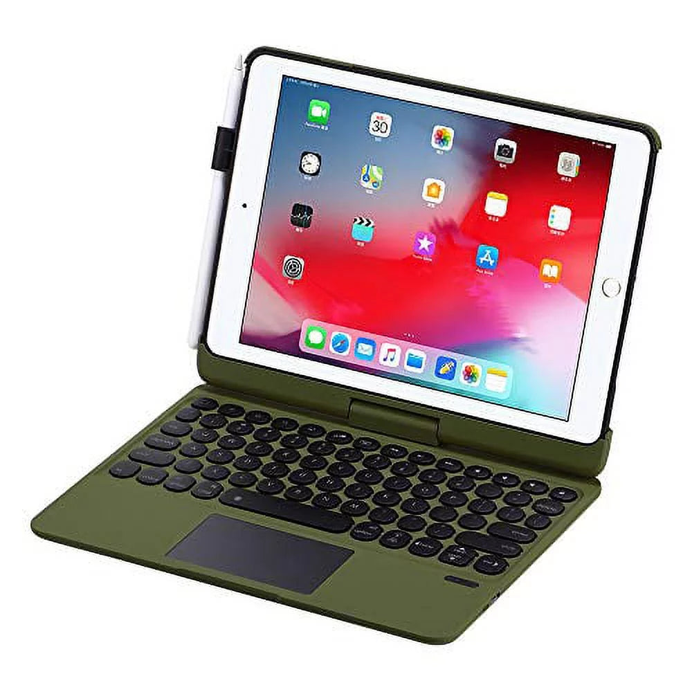 7th, Air Generation 10.5 Camo - 10.2 2020 - Case 2017 - 9th - Rotatable 10.5 for Wireless 2019, Keyboard Green 3 - - Air 9th iPad 360 iPad 2021 iPad 2019 Clickable Pro iPad Backlit Touchpad 8th