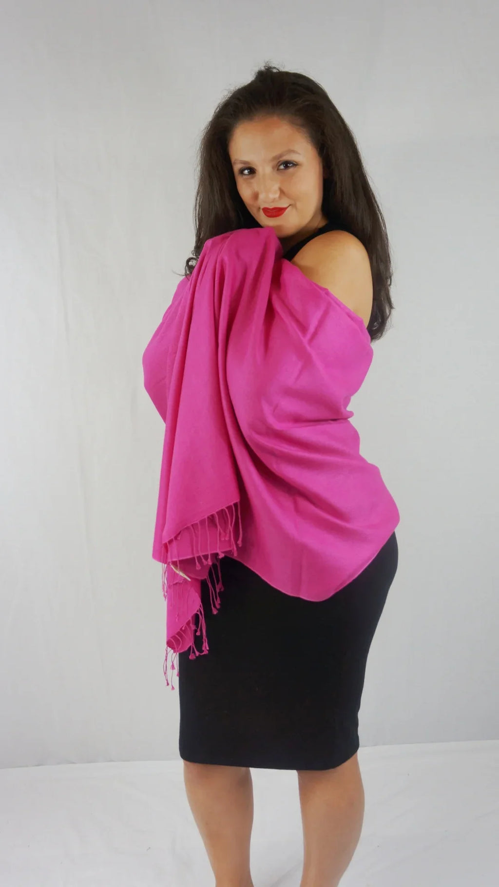 (Hot Scarf/Wool/Silk Shawl) Regular Pink Shawl/Shawls/Scarf/Scarves/Wrap/Stole/Muffler/Cape/Ruana/Blanket/Throw/Pashmina Shawl/Cashmere