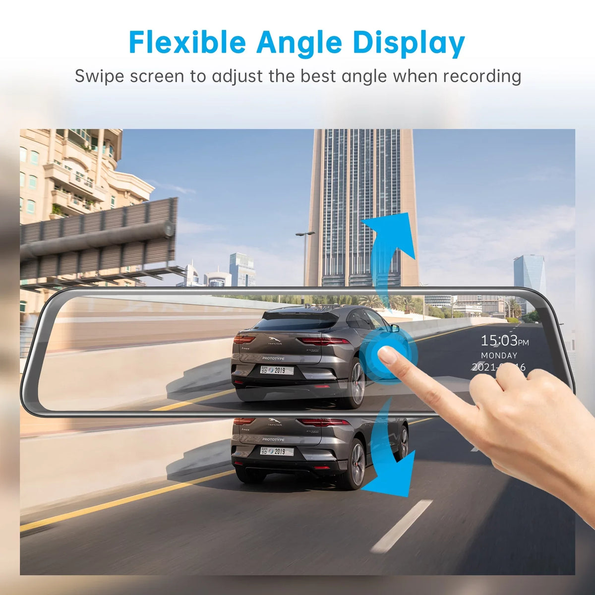 Touch Rear Waterproof Inch GPS Rear Front Loop Mirror Night Dual 12 Screen Assistance, Dash Dash Cam and Camera 2.5K Vision, Parking Camera, View Recording Cam Backup with Mirror