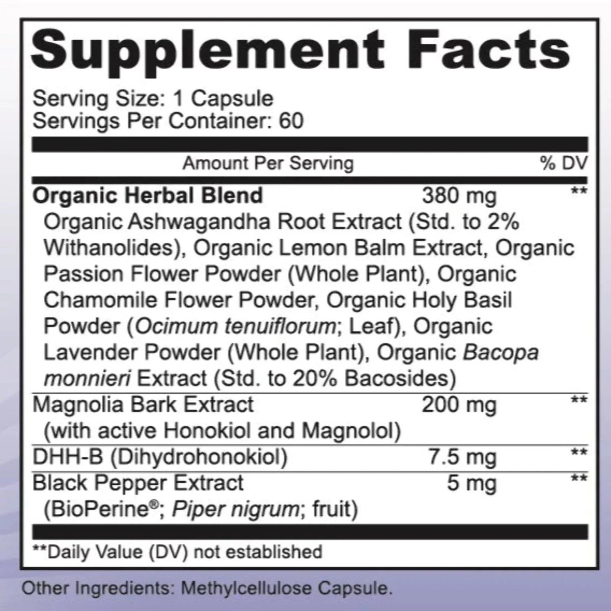 Sleep 60 for Dihydrohonokiol-B, Vegan DHH-B Supplement, Anxiety, Calm Mood Caps MoxyVites