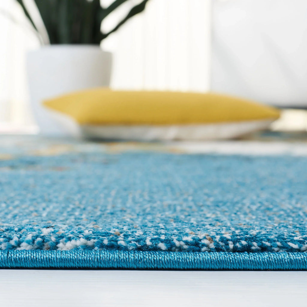 Area Glacier Rug, 5', SAFAVIEH 2'7" Blue/Gold Nazca Abstract x