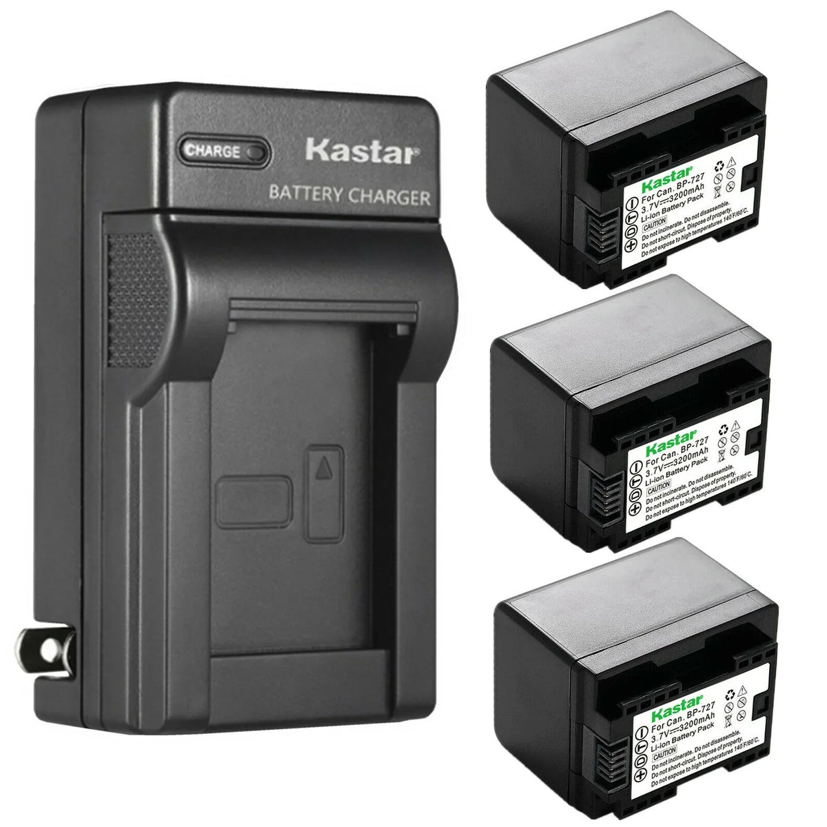 BP727 HFR800, Wall VIXIA with AC Cameras HF R600 and VIXIA HF VIXIA Charger HF HFM36 R800 R500 R700 HF VIXIA Battery Compatible LEGRIA 3-Pack HFR500, M36 BP-727 Kastar HF HFR600, Canon HFR700,