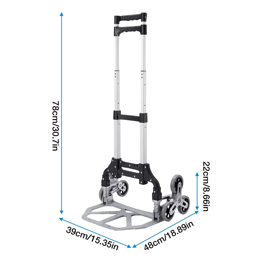 Distribution Warehouse Luggage, Truck Travel, Workplace, Shopping, For Stairs Dolly With Collapsible For Trolley Duty TOPATY | Moving Wheels Portable | Moving, Folding Heavy