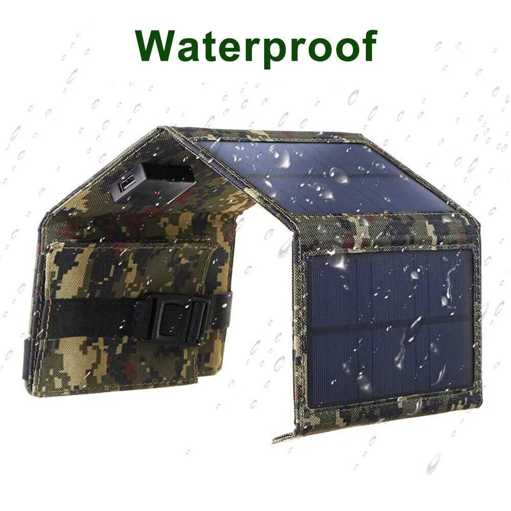 Solar USB Outdoor Power Panel USA Bank 80W Phone Folding JLLOM Camping Charger Hiking