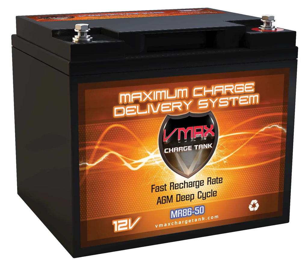 Fishing Thrust 50lb Electric 50AH Battery Boat 12V Outsunny for MR86-50 12V Motor Trolling AGM Vmaxtanks