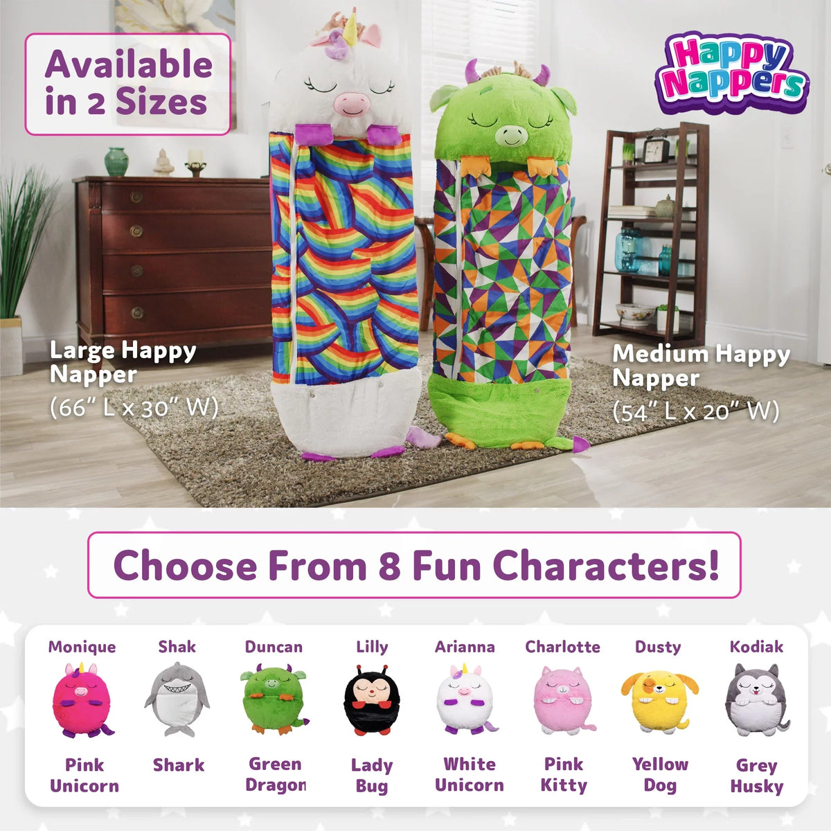 Sleeping and One, Plush Happy in Pillow Toy Nappers Unicorn Sack