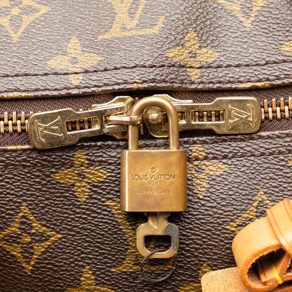 Canvas WeekenderBag Unisex Keepall Authenticated Bag Brown Vuitton Louis Monogram Travel Pre-Owned 60 (Fair)