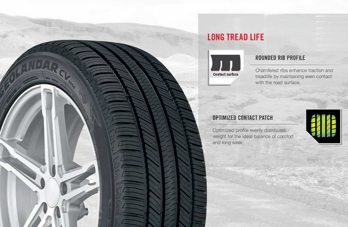 All G058 BW Tire 235/60R18XL CV Geolandar Yokohama 107V Season