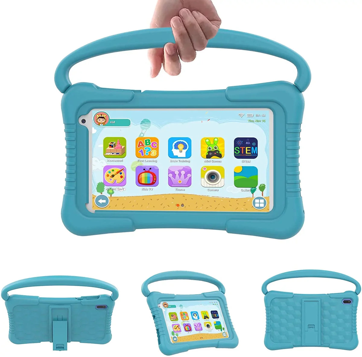 Parental Educational Tablet WiFi Tablet Dual inch Kids 32G 2GB Games with Tablets Toddler Camera Tablet 11 Pre-Installed YouTube Kid-Proof Android Kids RAM Software Kids 7 Control, for Netflix. Kids