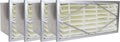 Filterbuy Cell Filter Rigid MERV Replacement HVAC Filters 12x24x6 (4-Pack) Air 14, Header