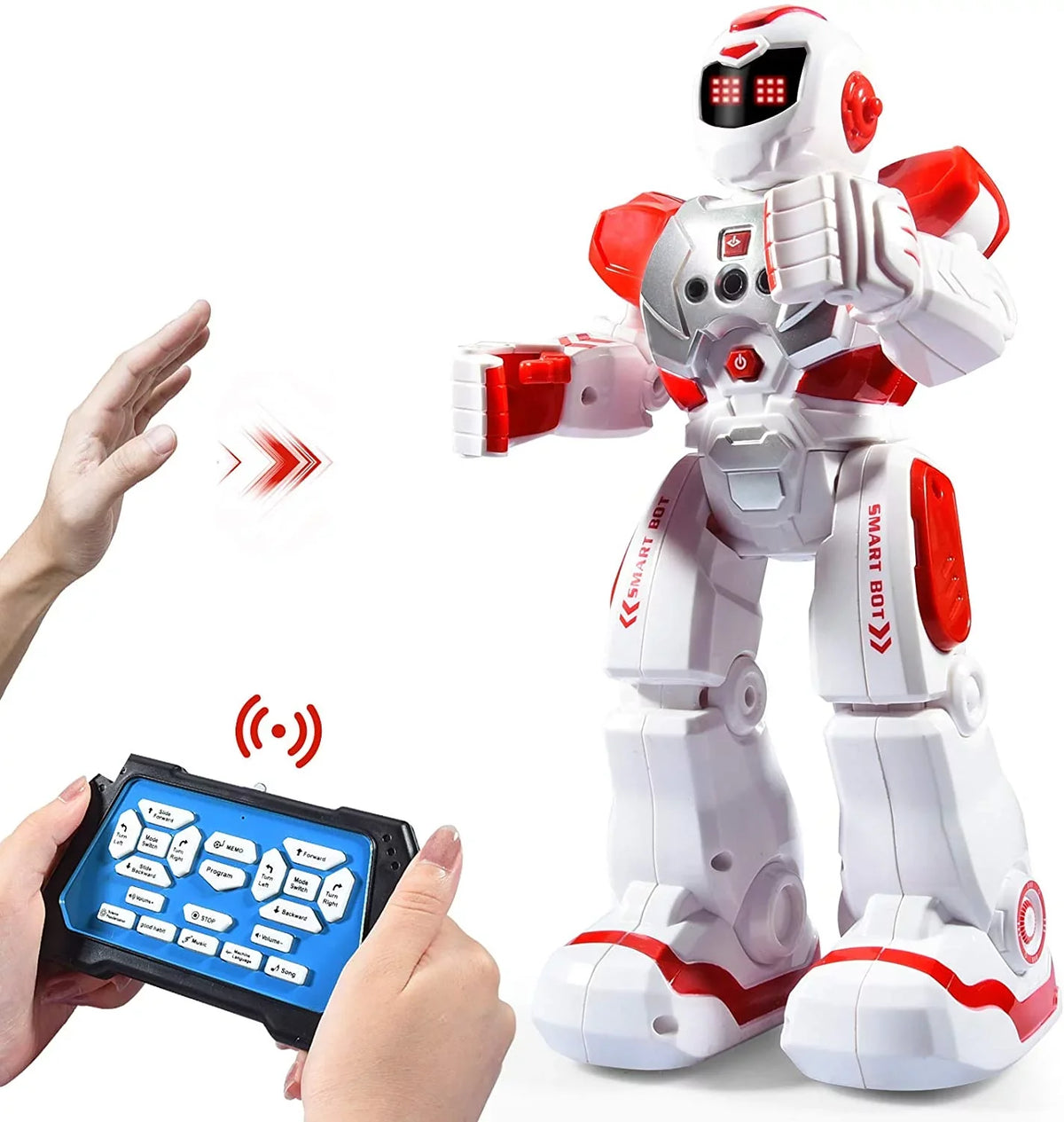 Dancing Robots Gesture Kids Walking RC Robot for Singing Red and Boys Girls Sensing - Smart for