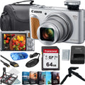 HS Accessory Canon Memory Gripster Digital SX740 (Silver)+64GB Bag+Steady Card+Camera Camera Tripod+Deluxe Shoulder Bundle PowerShot
