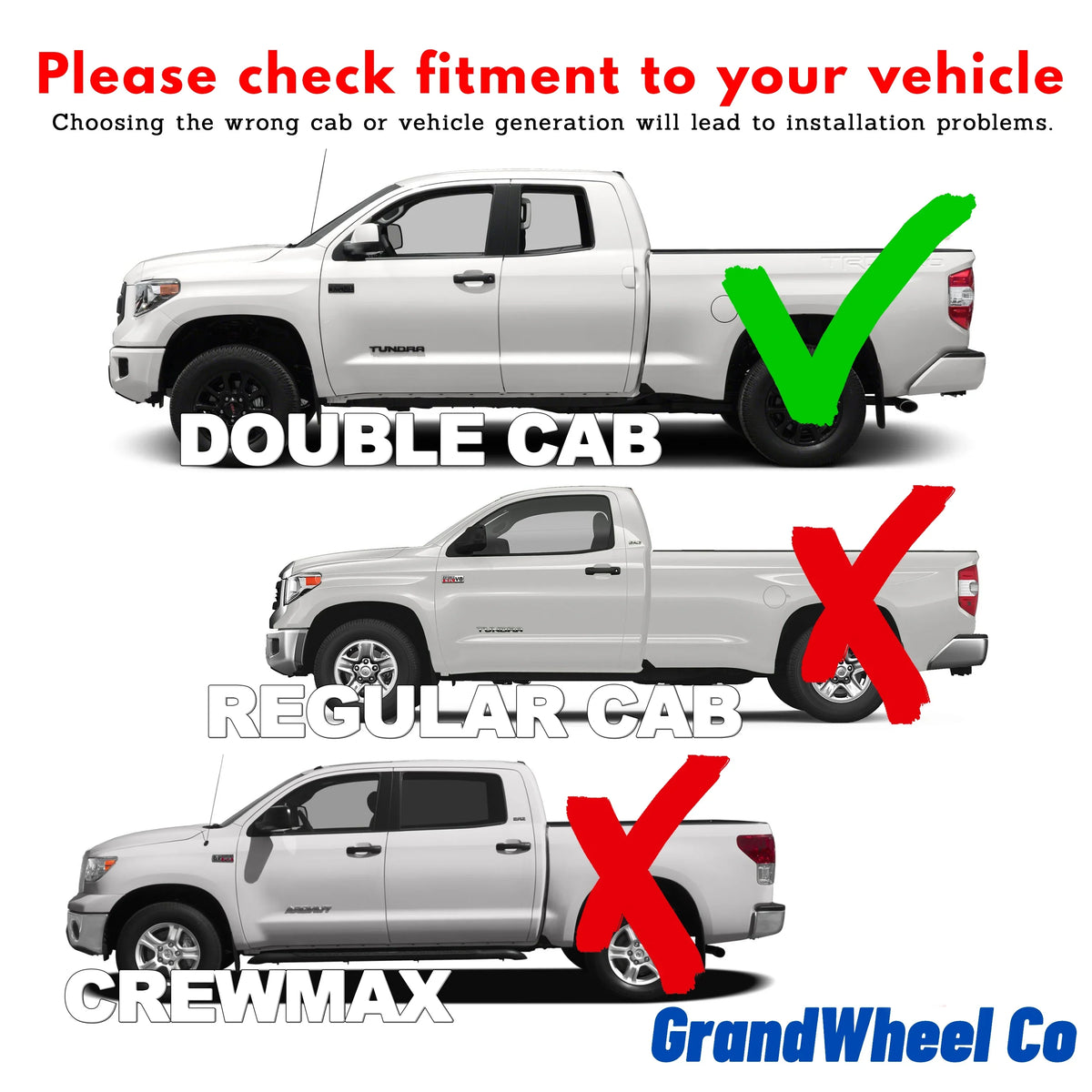 2007-2021 Tundra Double Toyota GrandWheel Compatible with 4pcs. Vent Smoke Side - In-channel Cab Co Window Rain Tinted Guards Deflectors Visor GW0114