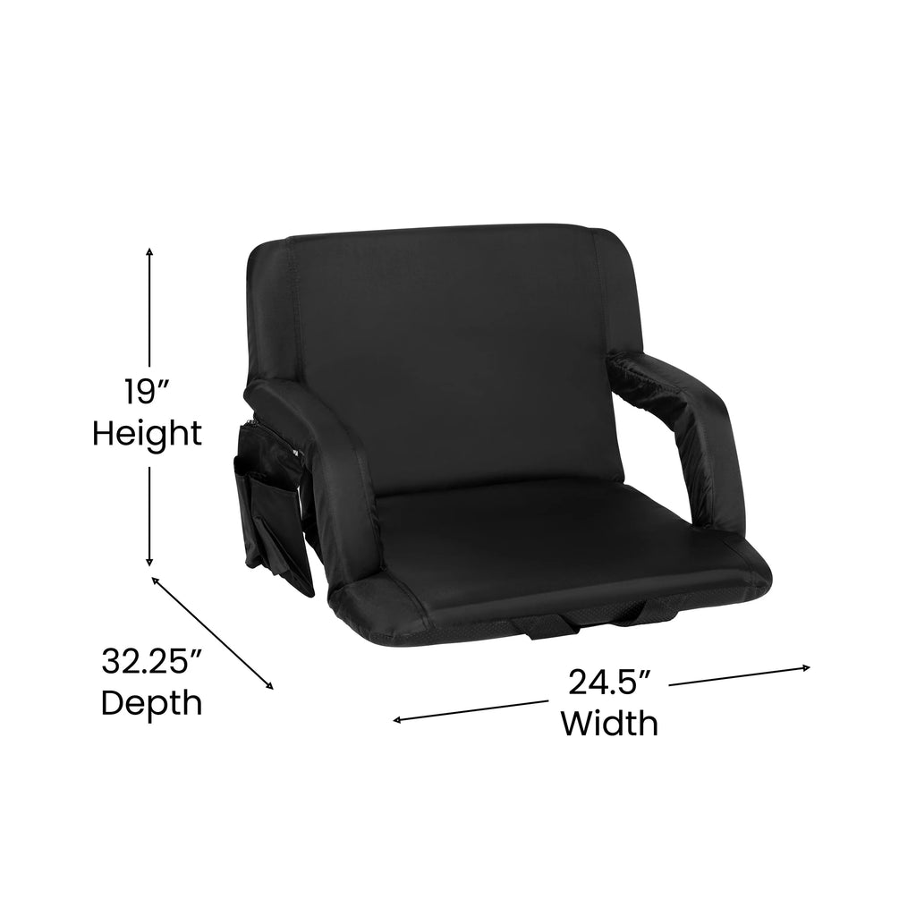 Flash Stadium Black Wide Furniture Extra Chair, Fabric Malta