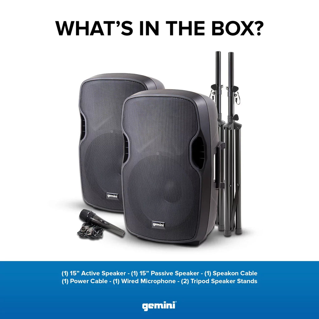 Complete Speaker Dual Gemini PA Package PA-SYS15