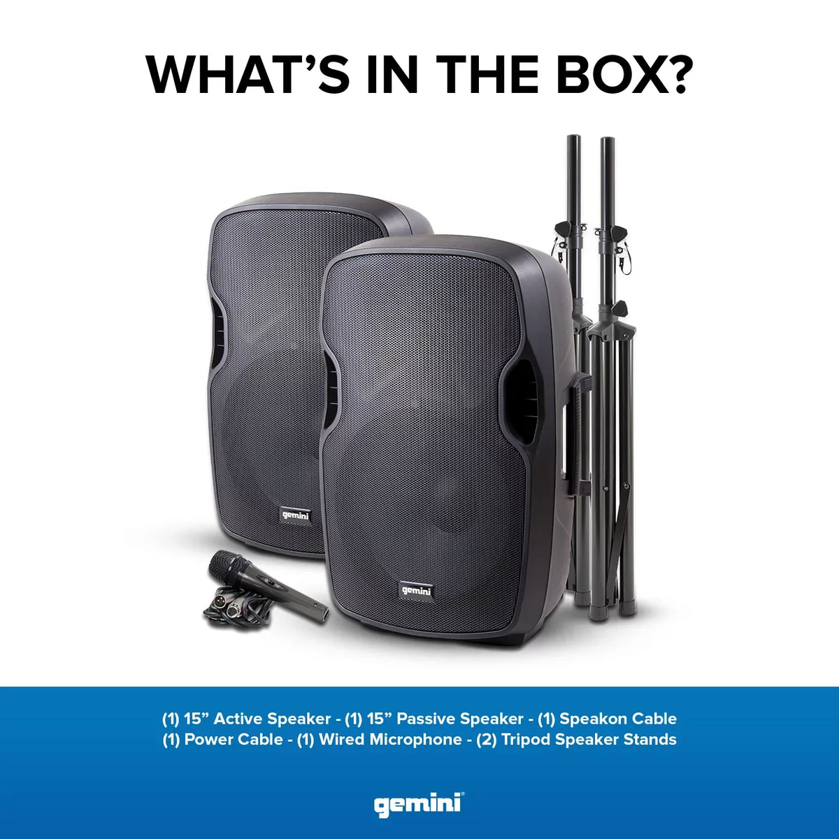Complete Speaker Dual Gemini PA Package PA-SYS15