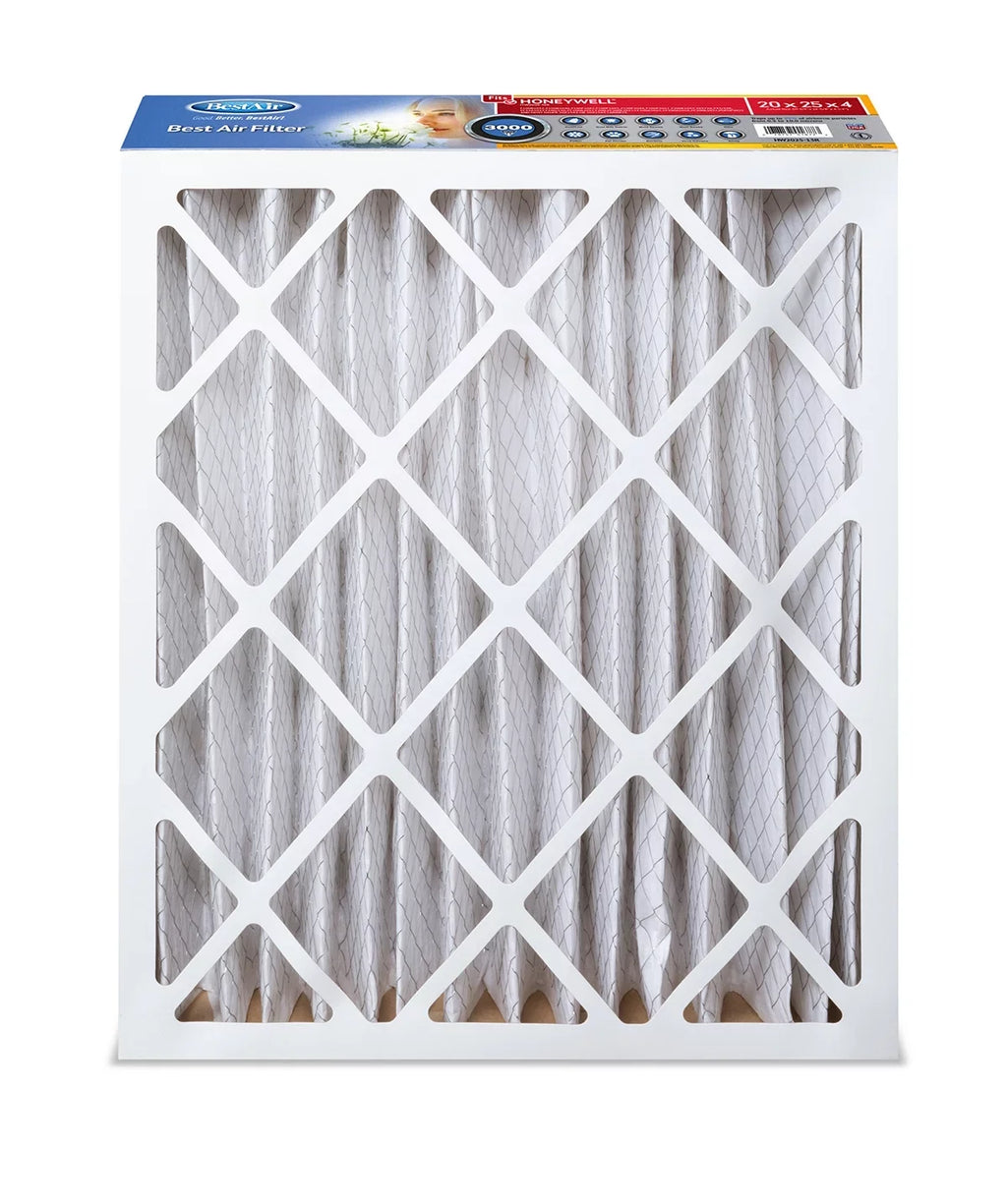 BestAir Filter HW2025-13R 20x25x4 13 MERV 3000 Furnace Series Honeywell