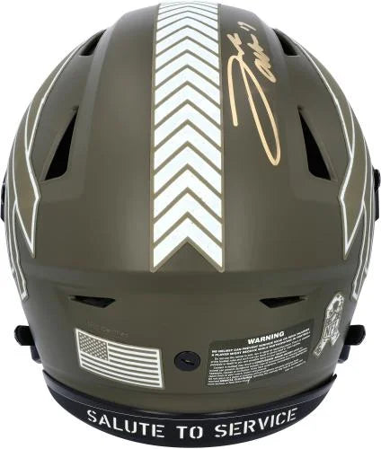 Autographed Allen Bills Fanatics Certified Speed Authentic Josh Salute Service Helmet - Authentic To Buffalo Riddell 2022