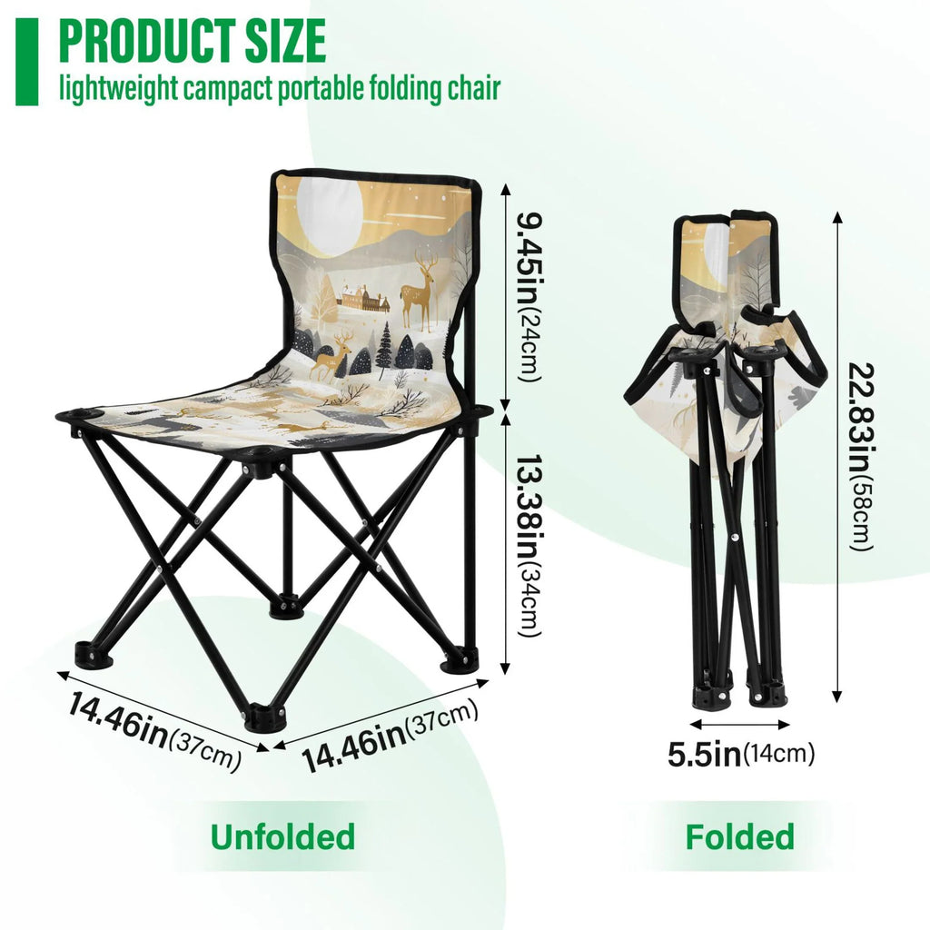 Bag Lawn Forest Golden Chair Chair Chair Beach Carry Camping Portable Kids Folding Deers in Chair Small with Fishing Outdoor for