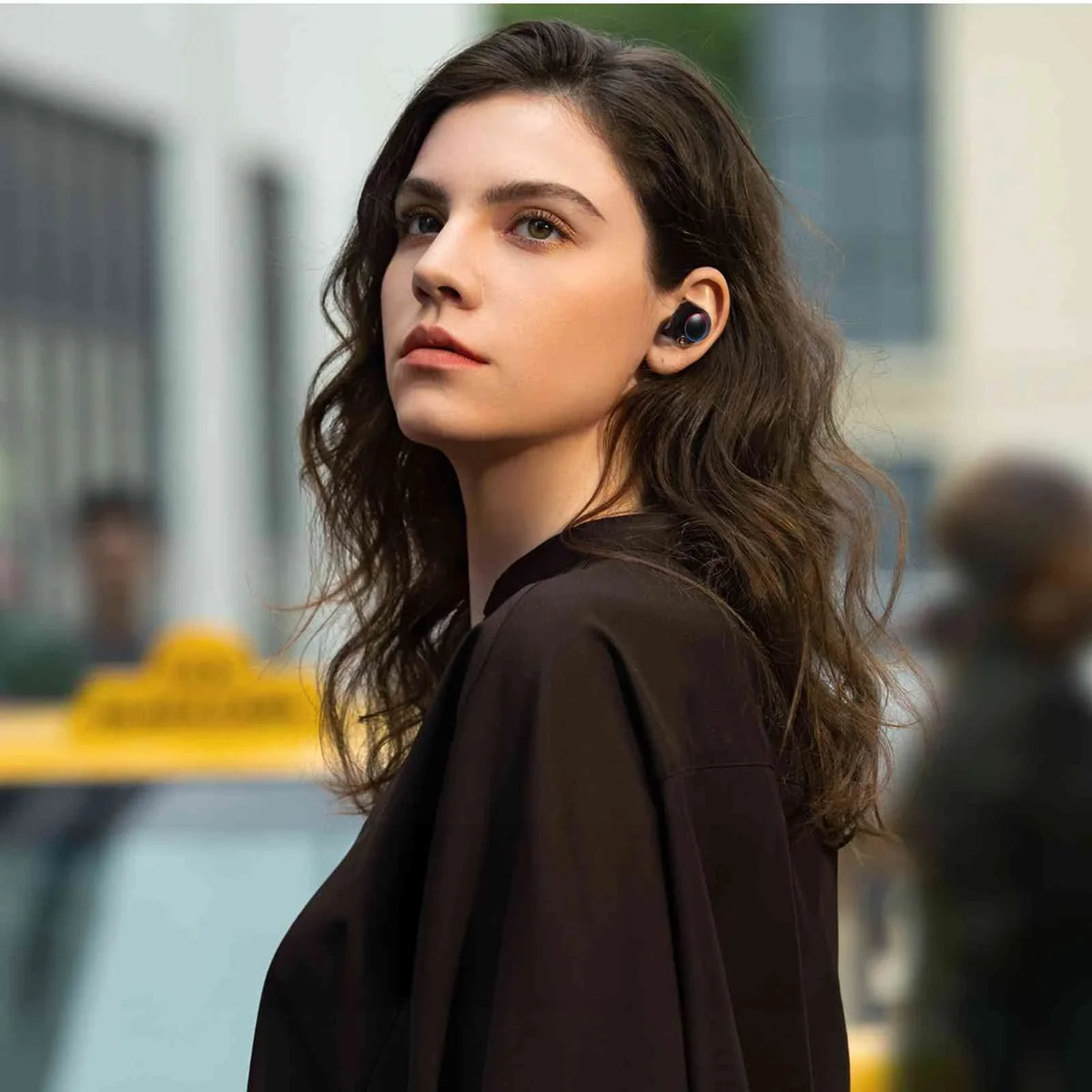 '+ with Connect, Earbuds Compatible Connection, Bluetooth Boost True IPX5 Bluetooth Pro Charging Dual Wireless UrbanX Water 5.2 Case, Black, Bass Balanced, Z6 Resistance,