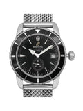 A3732024-B869SS Dial Breitling 38mm Mens Heritage Watch SuperOcean Black Steel