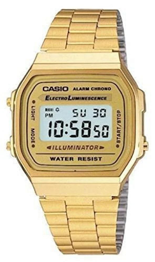 A168WG-9W Watch Light Sport Eliminator Gold Digital A168WG A168WG-9 Alarm