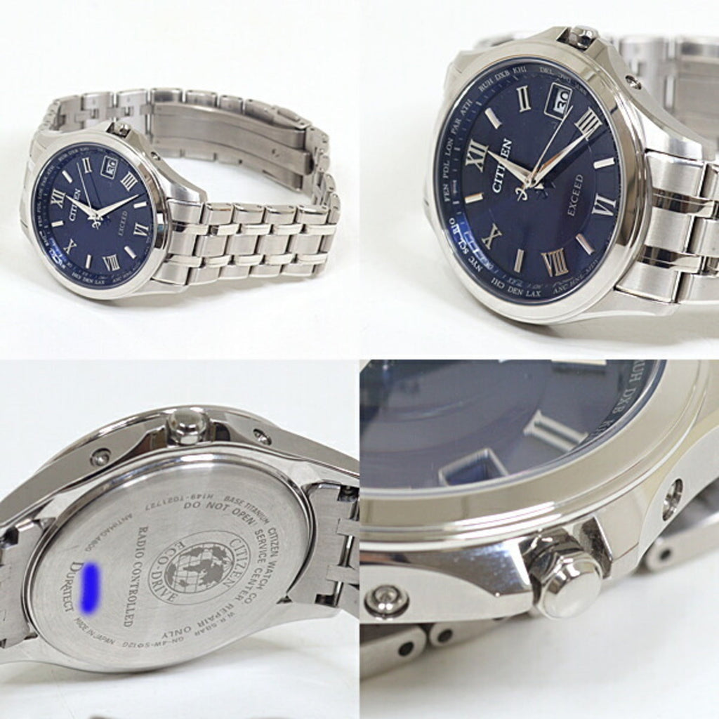 Watch (Like Eco-Drive CITIZEN New) Men's Dial Exceed Light-Powered CB1080-52L Pre-Owned Blue