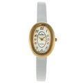 Leather White Vintage 380-17 Case Watch Oval Peugeot