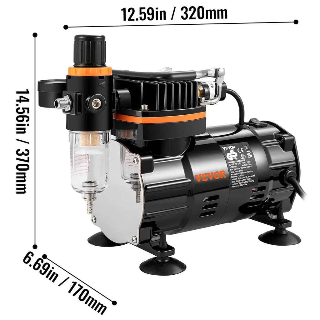 Tatto VEVOR Multi-purpose Professional Set Airbrush Nail Feed Art Airbrushing with Airbrush Airbrushes, with Cookie Dual-action Gravity Compressor, Kit setup Kit,