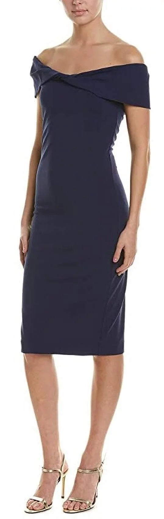 Shoulder Nicole Artelier Twist Small US NAVY Off Dress, Miller Structured