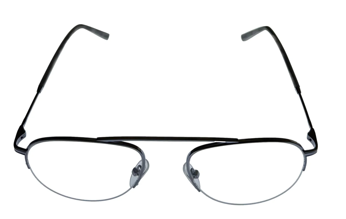 Aviator Rimless Gunmetal York J359. New Mens Metal 53mm Jones Eyewear Frame.