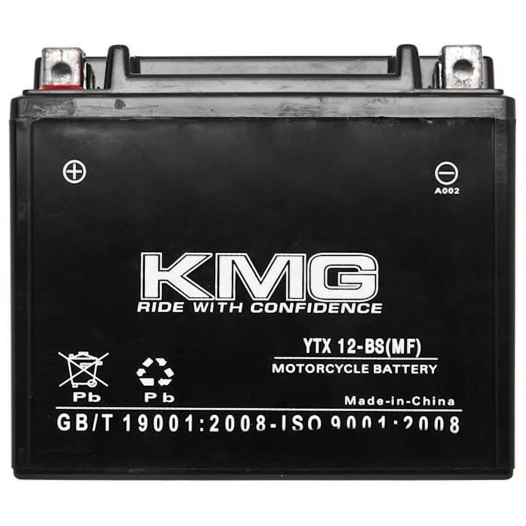 ATV High Maintenance SMF 2001-2004 Battery GSX-R1000 Replacement Powersport Suzuki PerFormance Free Motorcycle 12V Compatible with YTX12-BS Scooter Snowmobile OEM 1000 Sealed KMG Battery