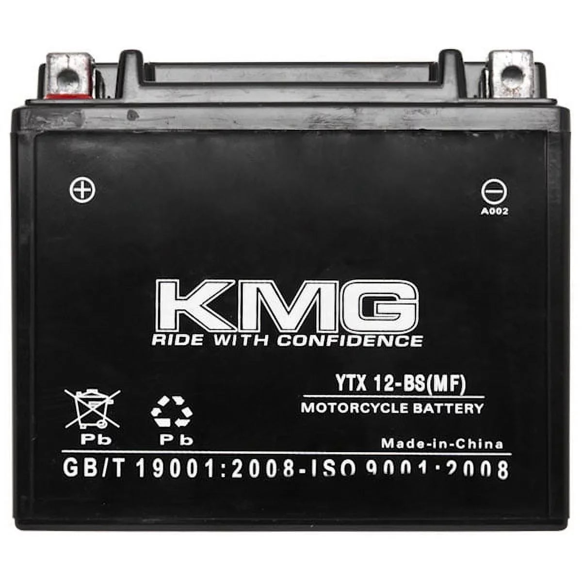 ATV High Maintenance SMF 2001-2004 Battery GSX-R1000 Replacement Powersport Suzuki PerFormance Free Motorcycle 12V Compatible with YTX12-BS Scooter Snowmobile OEM 1000 Sealed KMG Battery