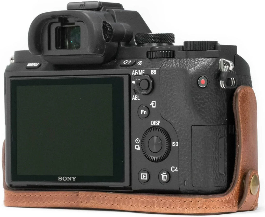 A7 A7R Dark II, II Sony MegaGear II, A7S - Brown Alpha Camera Strap Case and Half Genuine MG1130 Leather