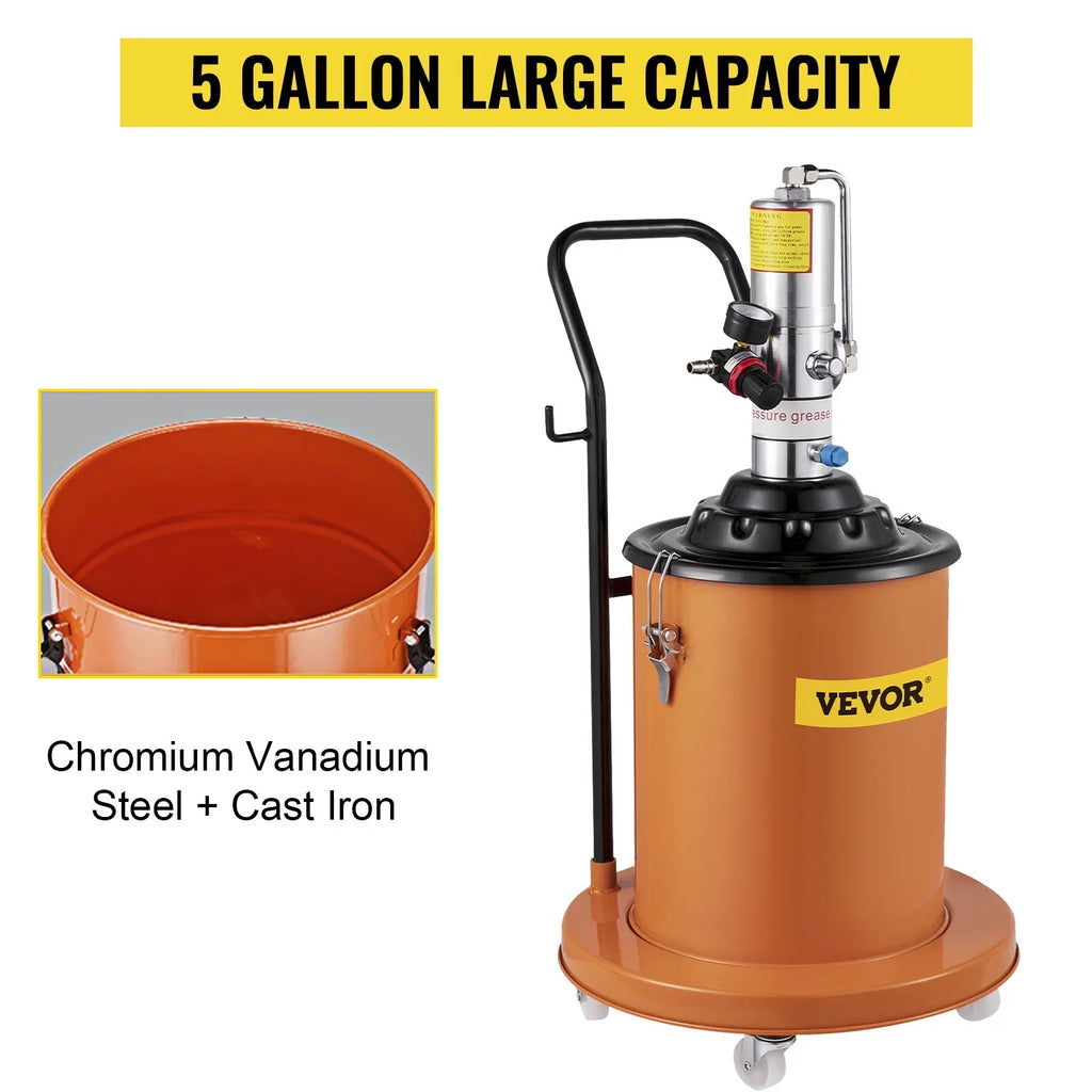 Air High 5 Pump Grease Injector Gallon Filler Pressure VEVOR Pneumatic Compressed