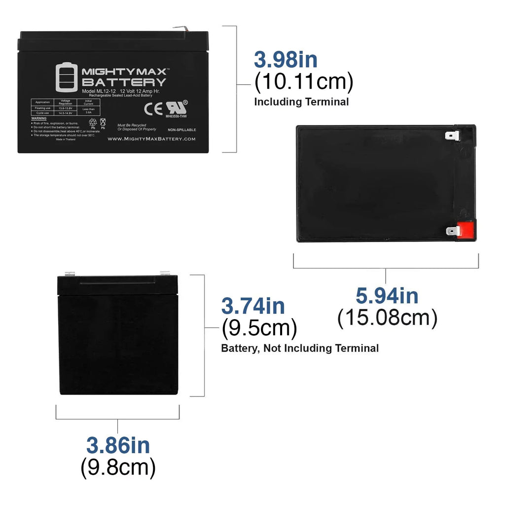 LIFAN Replacement 1Amp LF8500iE-CA + 12AH 12V Charger 12V for Battery