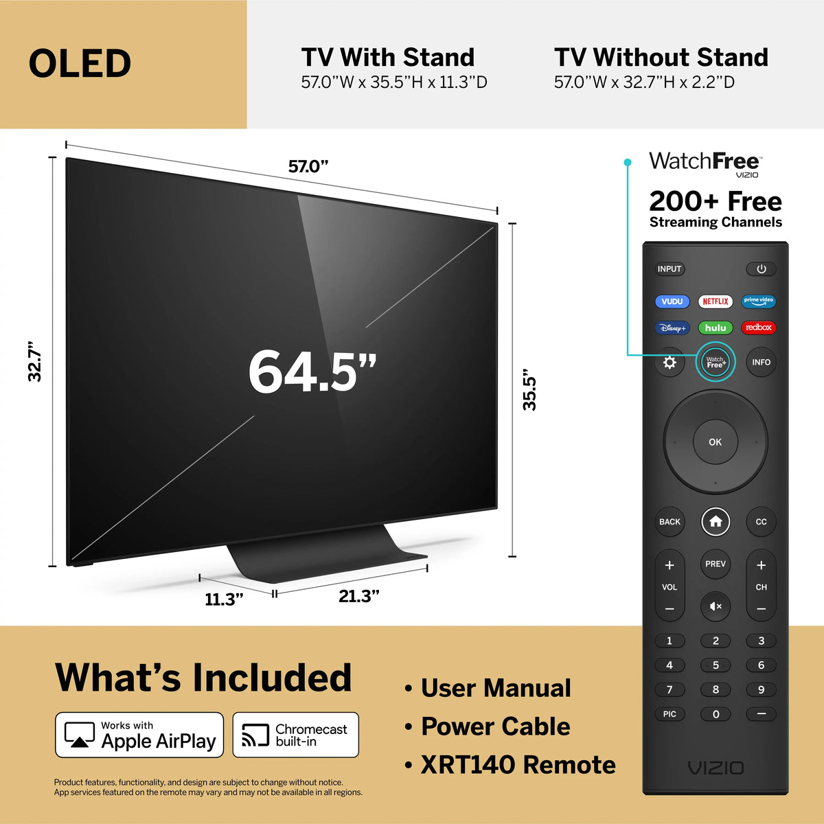 TV Smart VIZIO HDR OLED SmartCast OLED65-H1 65" 4K Class