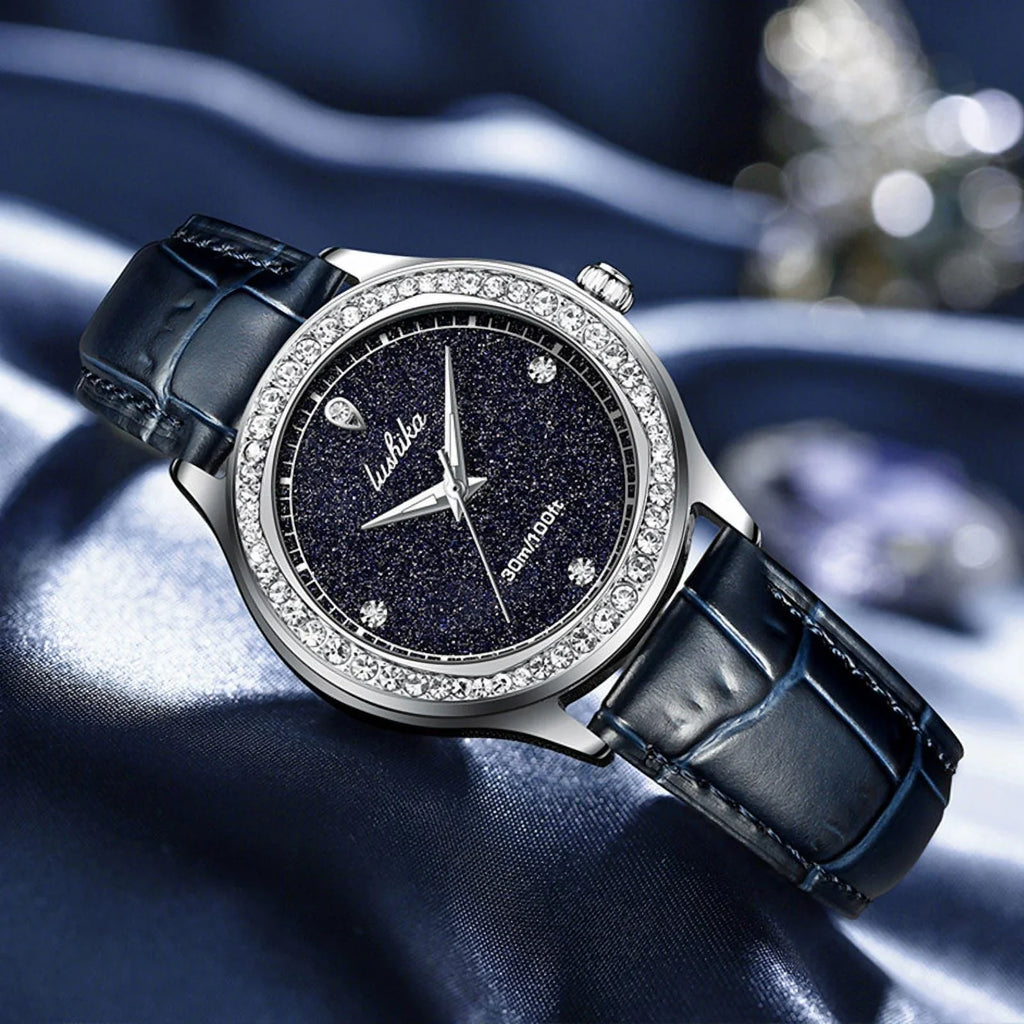 wristwatch Light Luxury Quartz Waterproof Ladies Starry