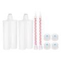 1:1 2Pack Gun with for Plastic Cartridge Uxcell Dual Tube Mixing Epoxy 400ml/13.5oz Adhesive Cartridge, Glue