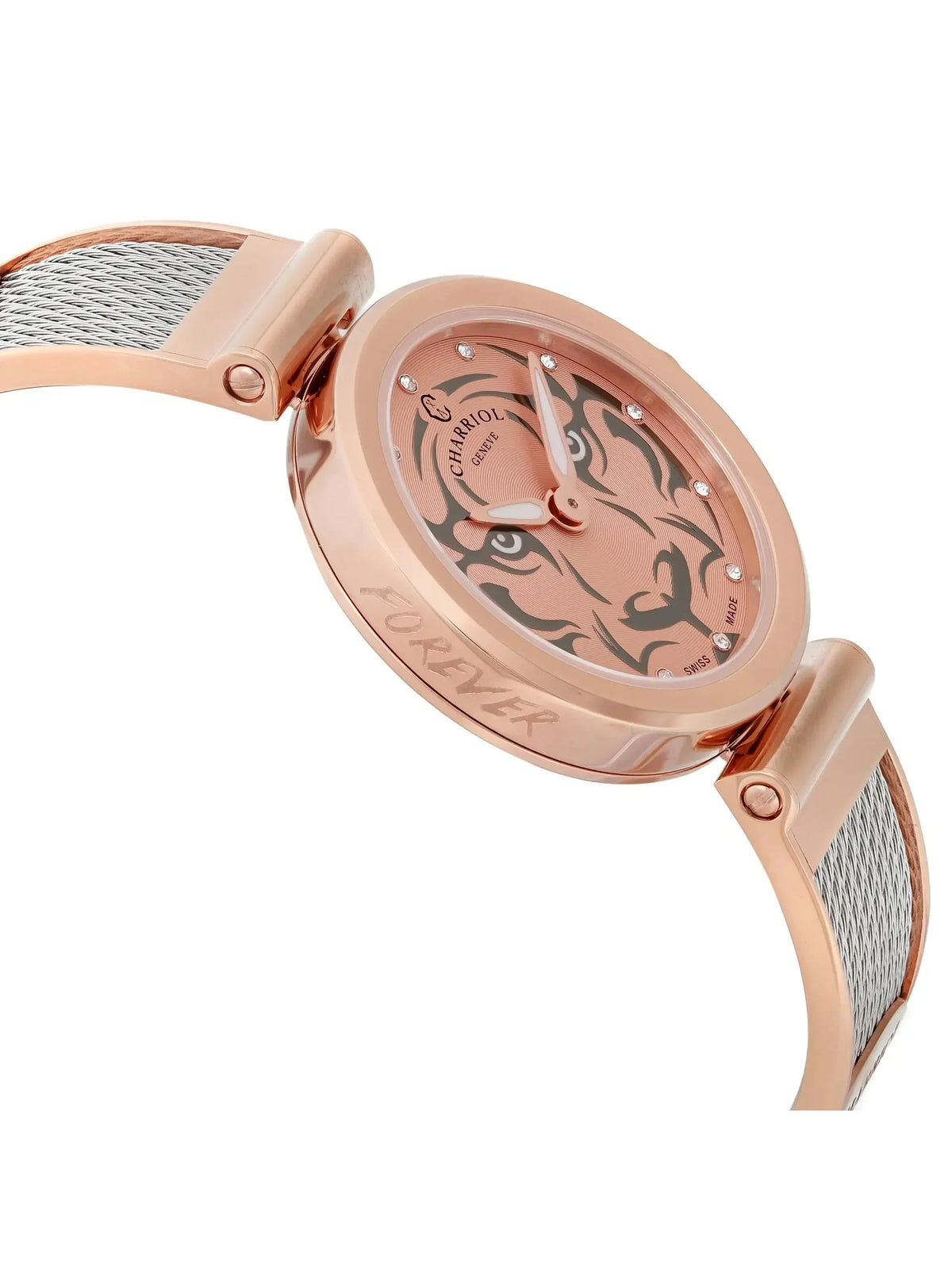 Tiger Forever Steel Ladies FE32.102.029 Charriol Watch Pre-owned New) (Like